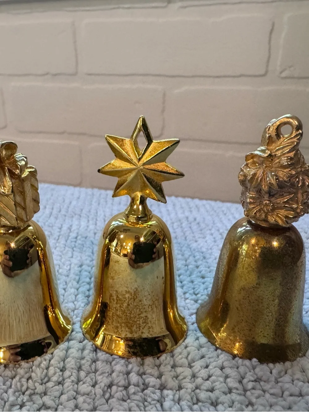 Reed and Barton New England Society Gold Plated Christmas Bells